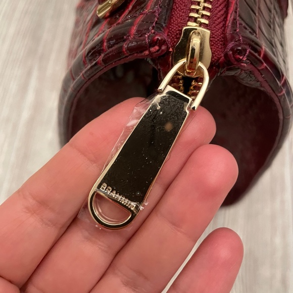 BRAHMIN Caroline Rose Ombre Melbourne Satchel Embossed Leather Handbag - Picture 6 of 10